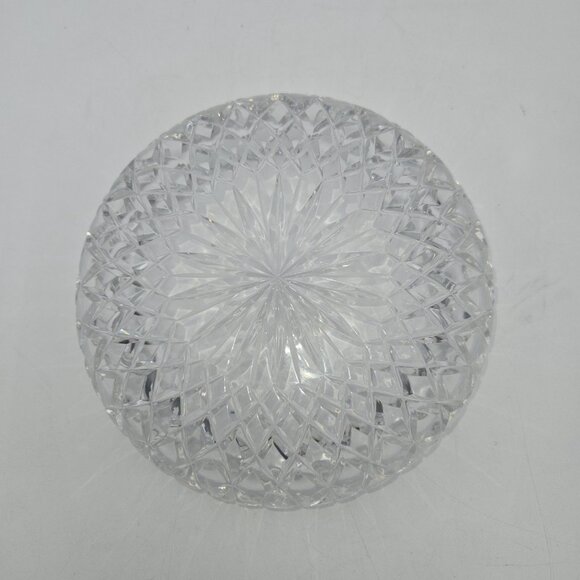 Ceska 8" Hand Cut Lead Crystal Ashtray Bohemian Czech Starburst Heavy Cut Glass - Picture 6 of 12